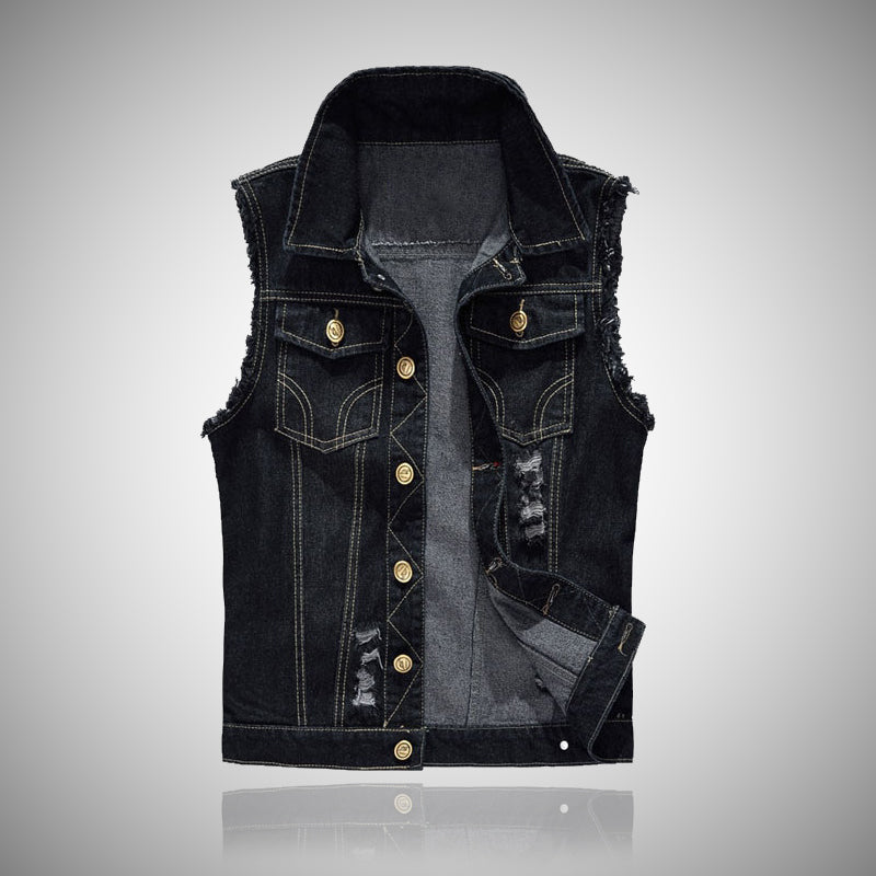 Street Savvy Sleeveless Jeans Jacket