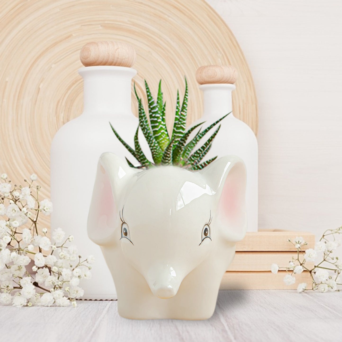 Ceramic Glazed Animal Planters