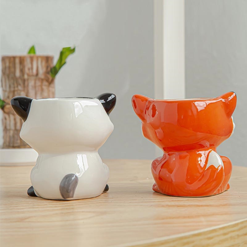 Ceramic Glazed Animal Planters