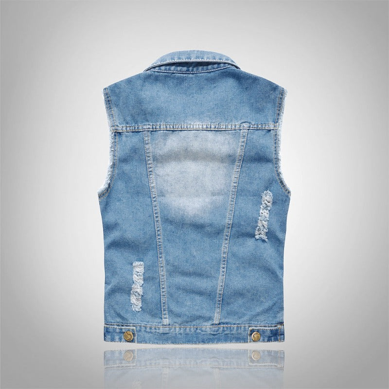 Street Savvy Sleeveless Jeans Jacket