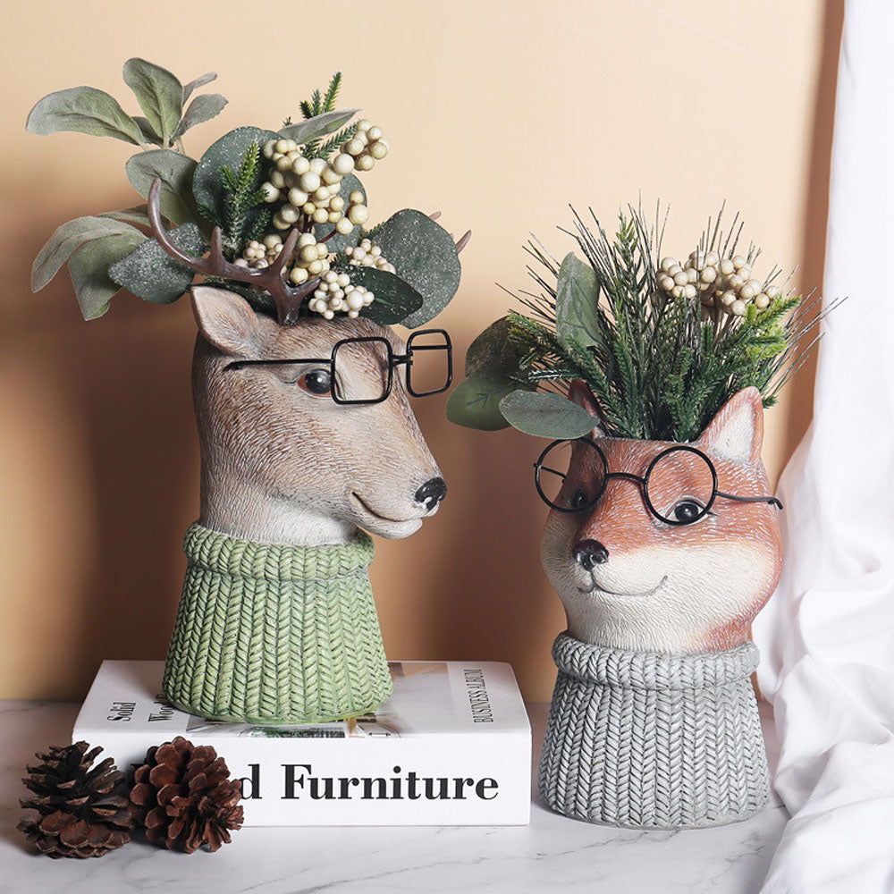 Animal Face Vases