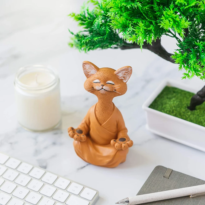 Buddha Cat Statue - GlamTron