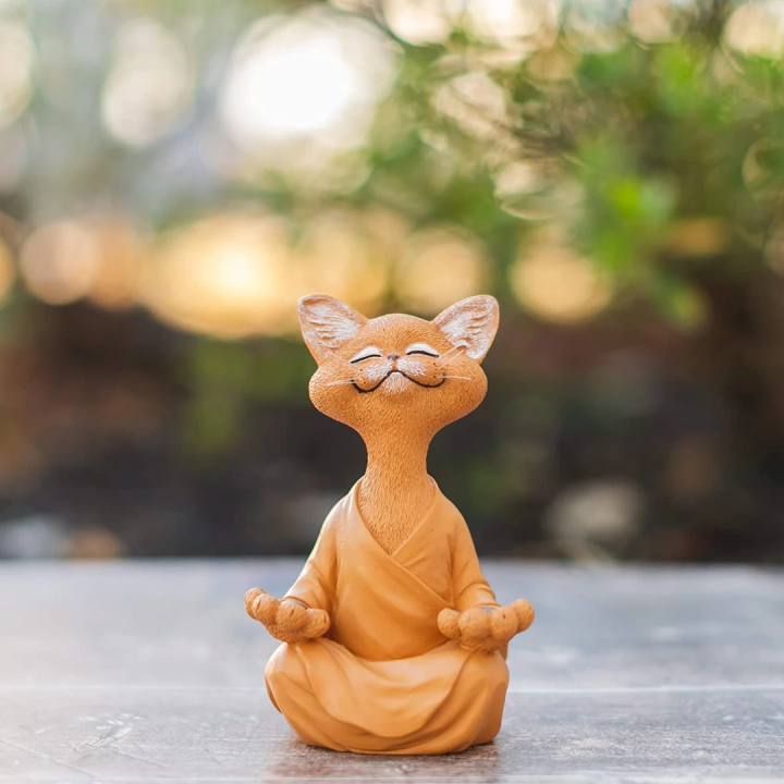 Buddha Cat Statue - GlamTron