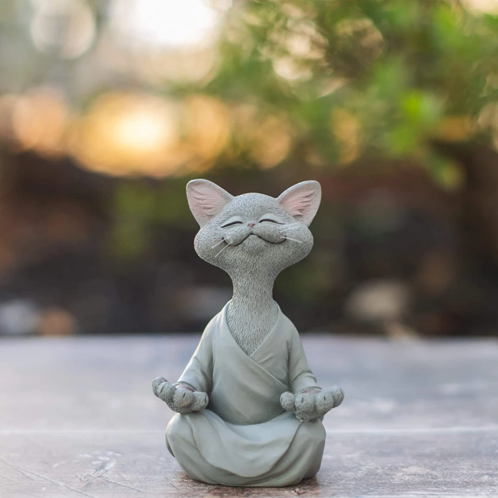 Buddha Cat Statue - GlamTron