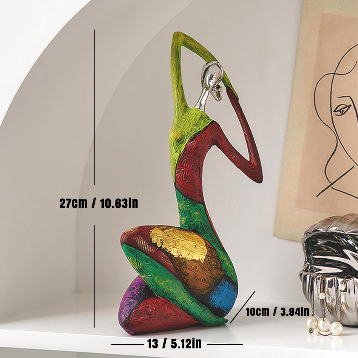 Abstract Lady Statue Decor