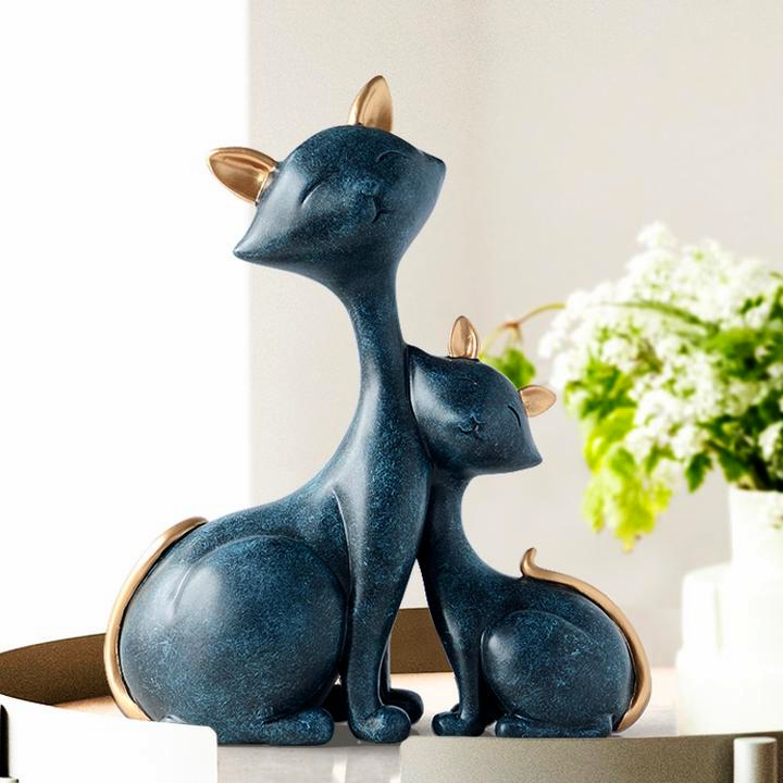 Sweet Cat Couple Statue - Jon & Luck