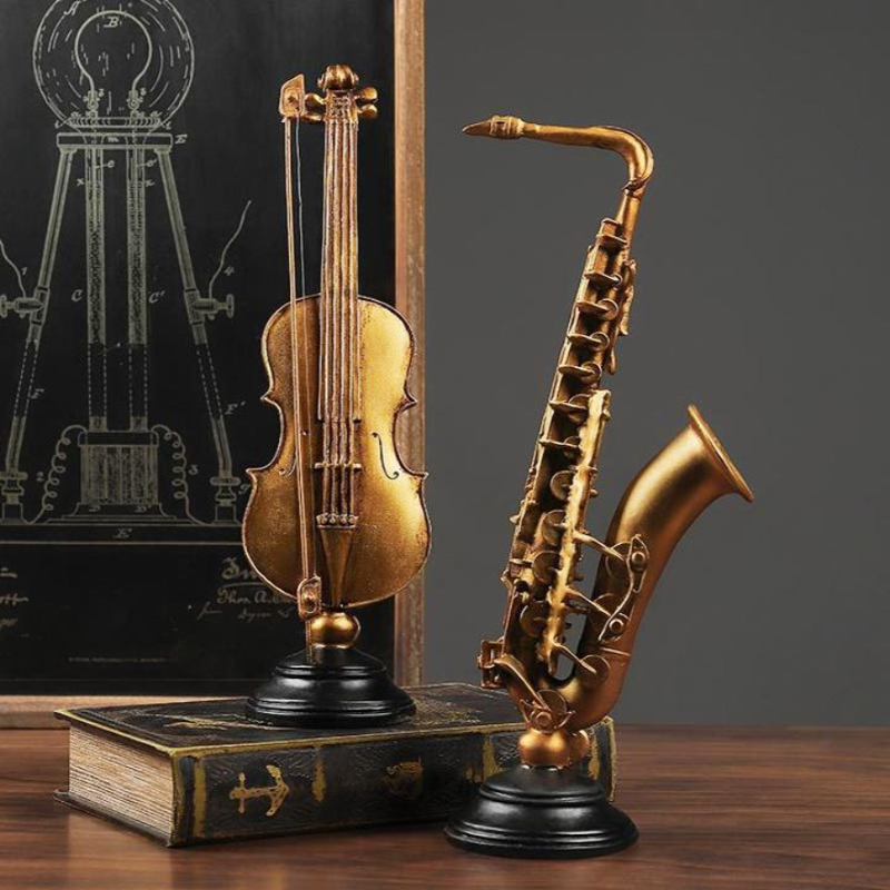 Vintage Musical Instrument Statue - Jon & Luck