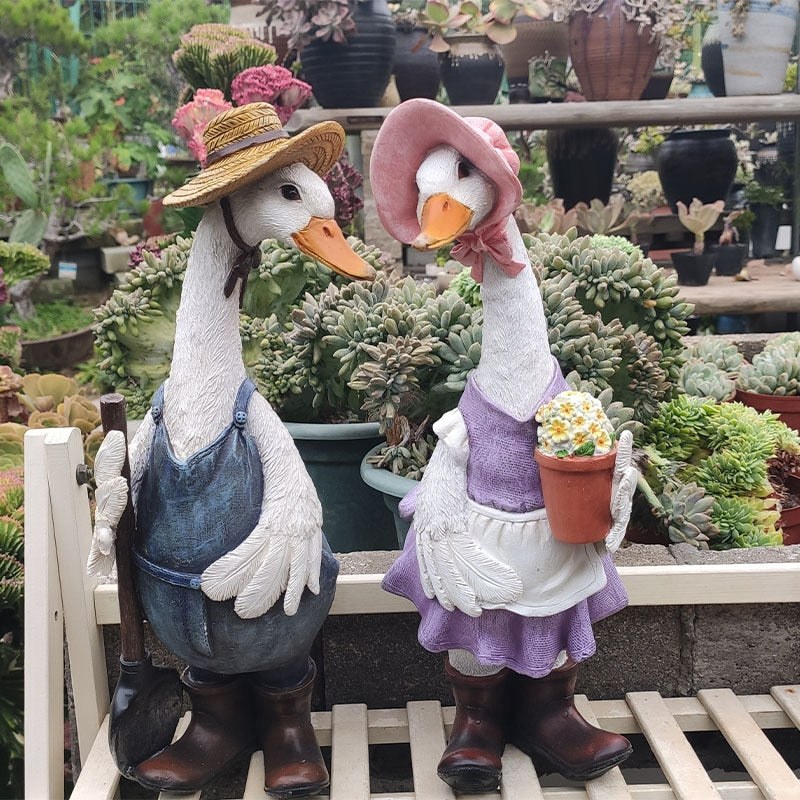 Farmer Duck Garden Statue - GlamTron