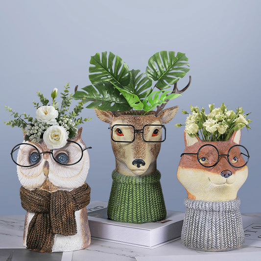 Animal Face Vases