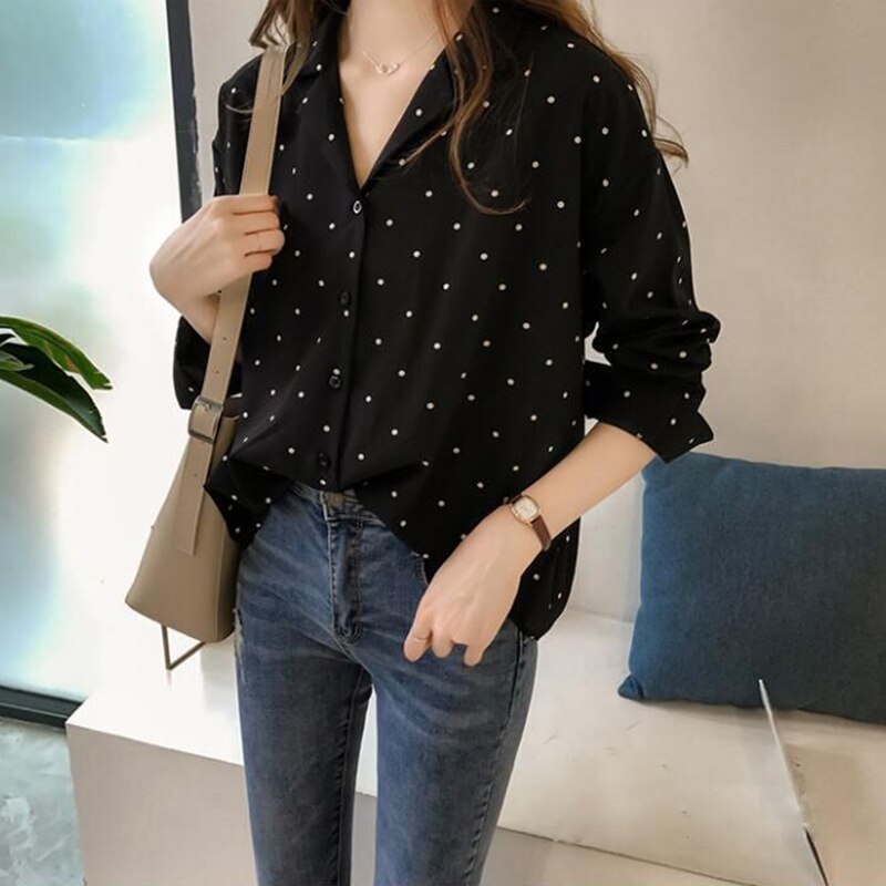 Polka Dotted Women Blouse - GlamTron