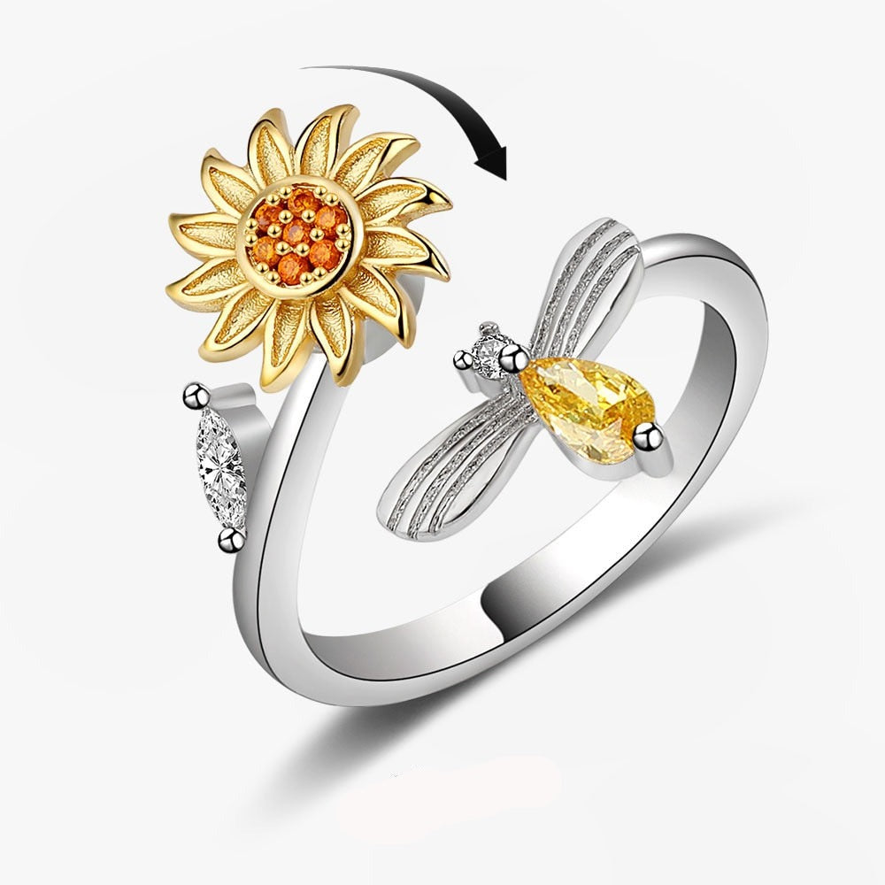 Sunflower Fidget Ring