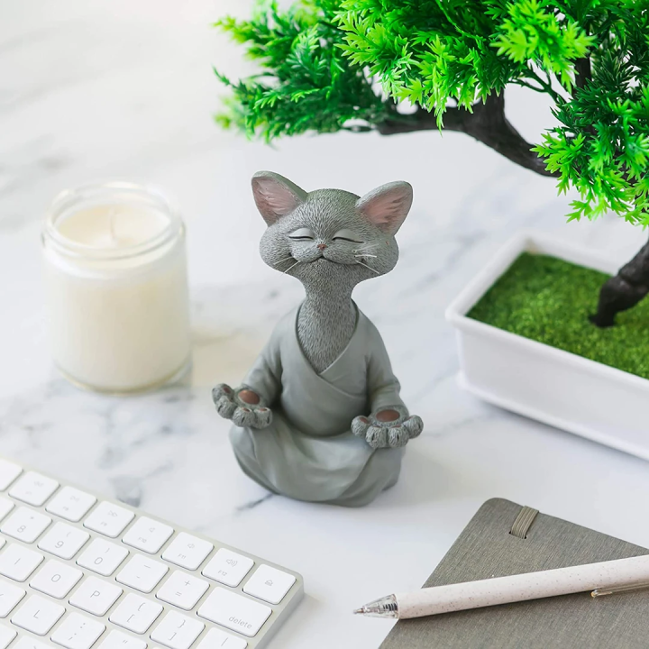 Buddha Cat Statue - GlamTron