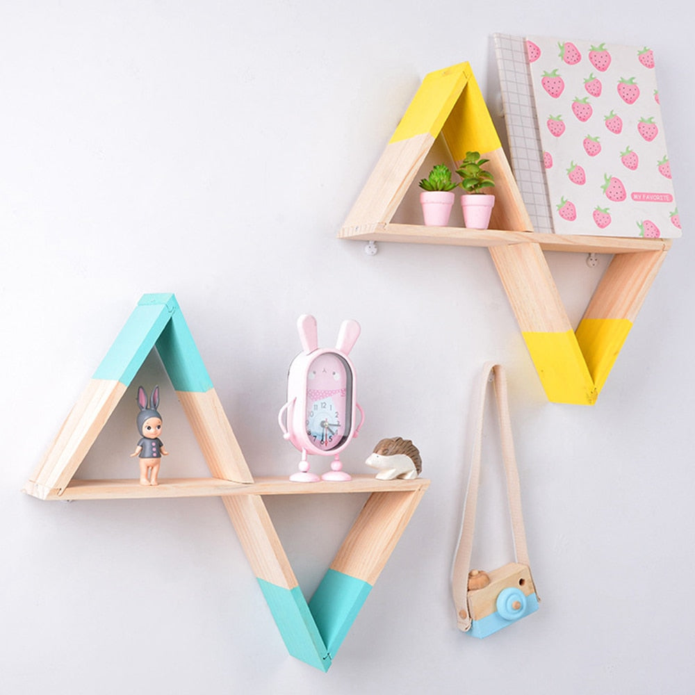 Geometric Wooden Wall Shelf - Jon & Luck