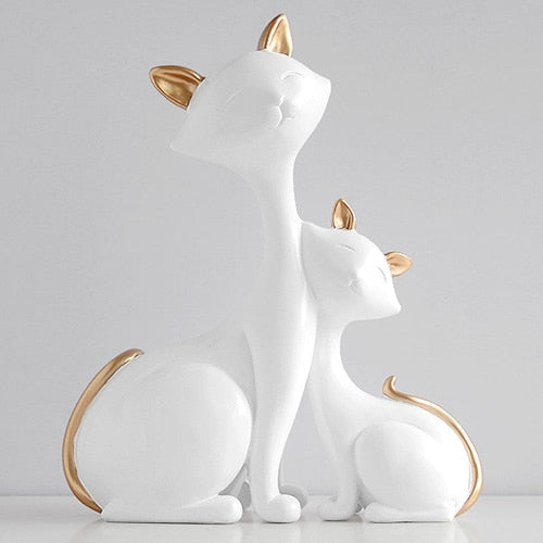 Sweet Cat Couple Statue - Jon & Luck