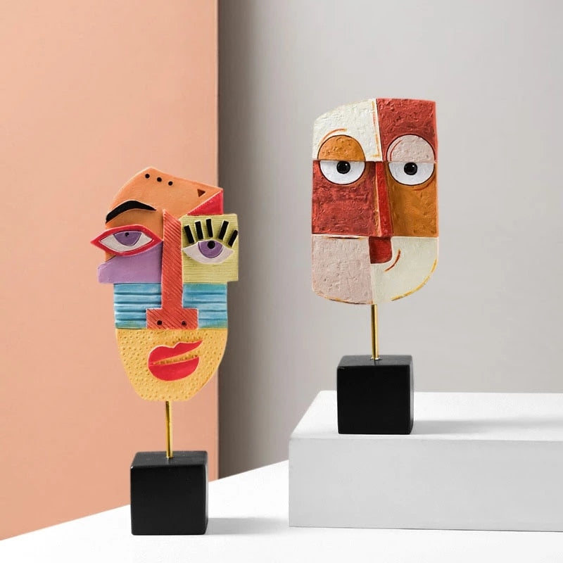 Abstract Face Statues - Jon & Luck