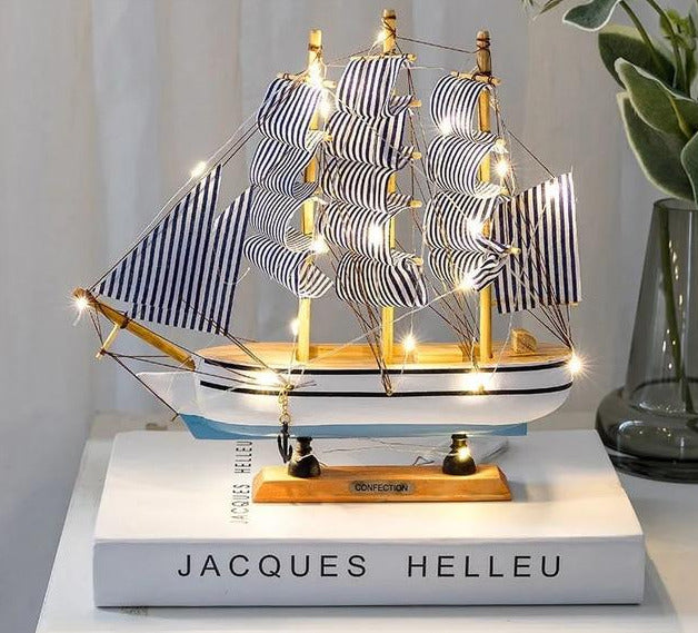 Lightning Wooden Sailboat - Jon & Luck