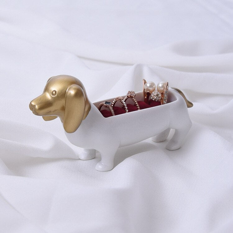 Dachshund Ring Jewelry Box - Jon & Luck