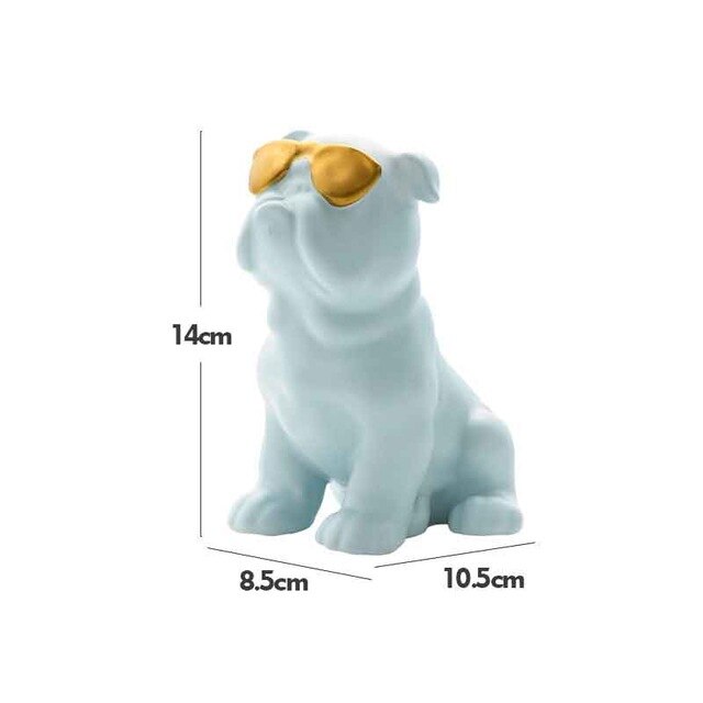 Cute Bulldog Statue - GlamTron