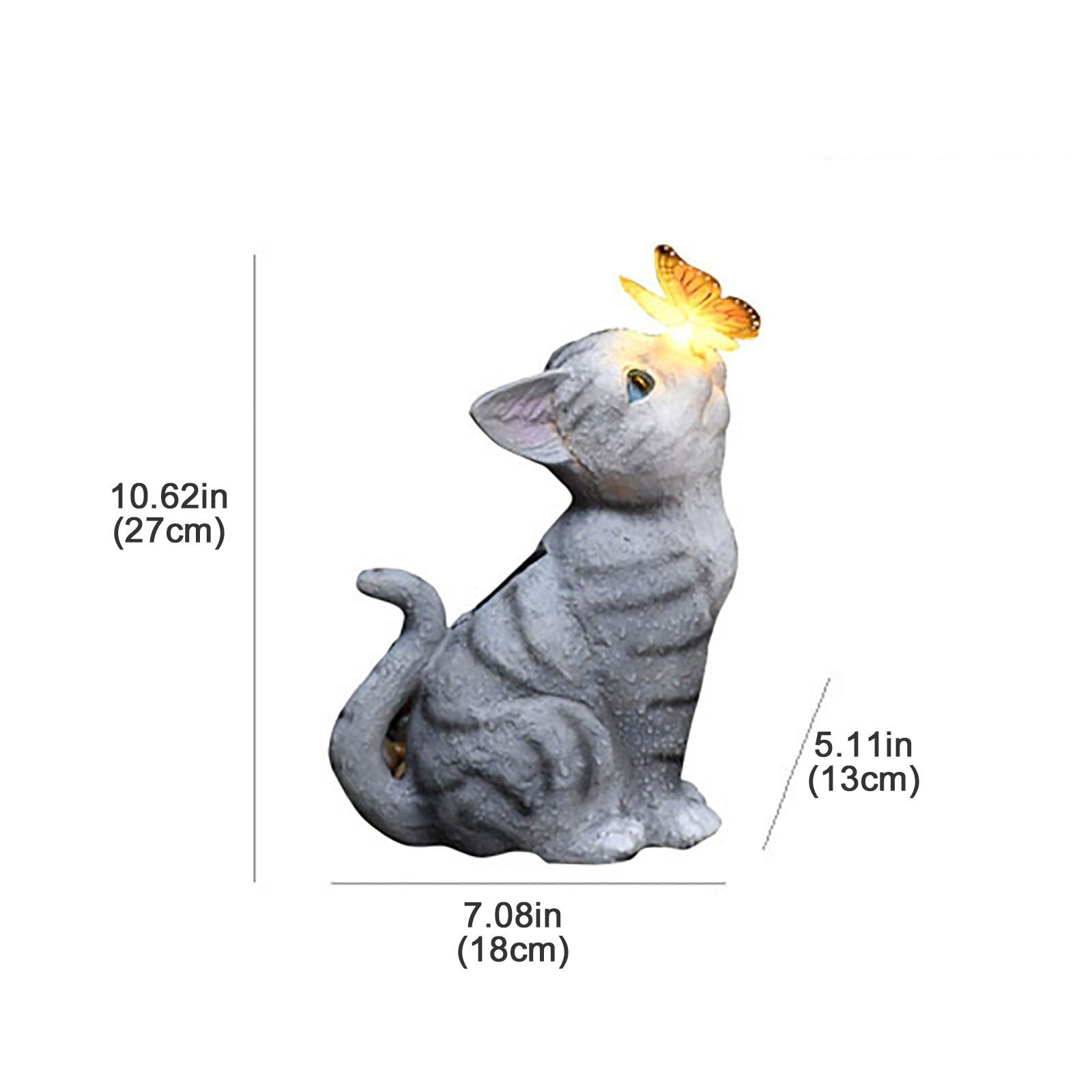 Butterfly Cat Garden Statue - GlamTron