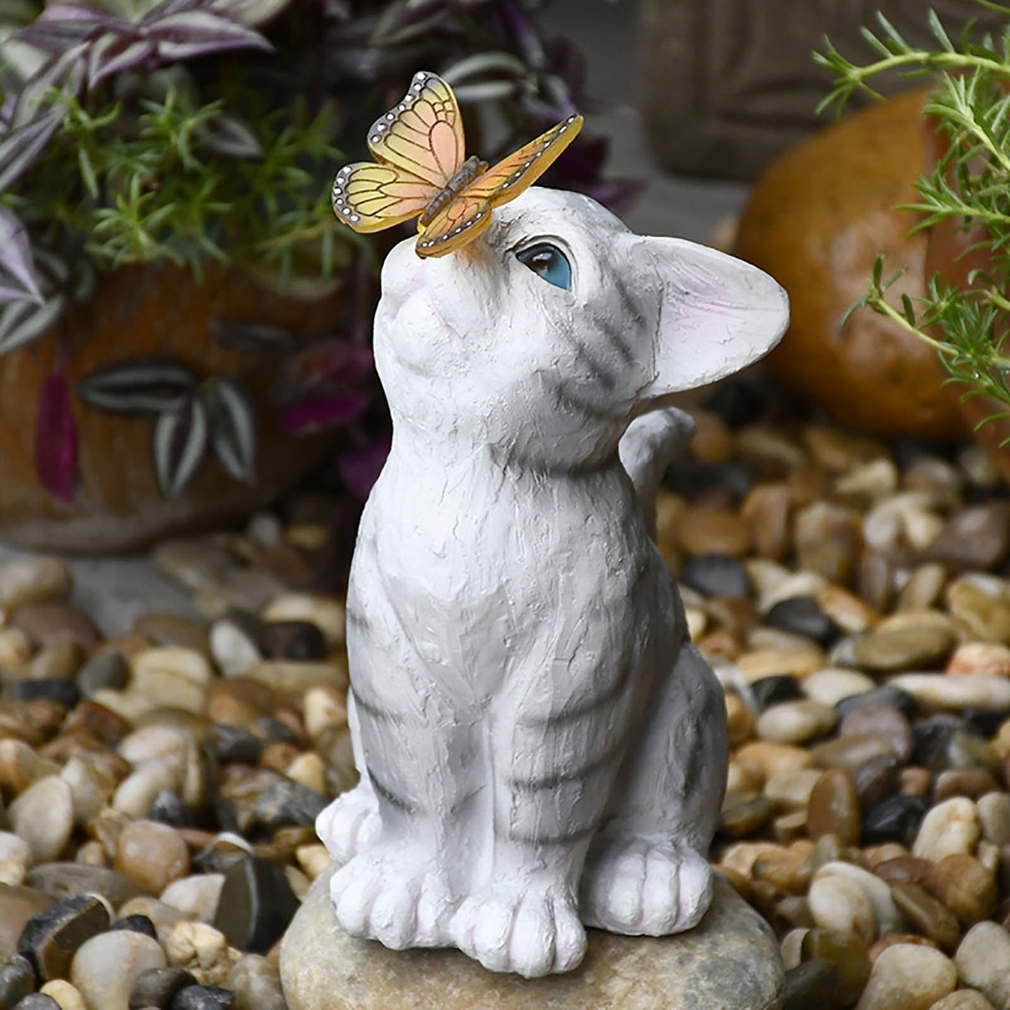 Butterfly Cat Garden Statue - GlamTron