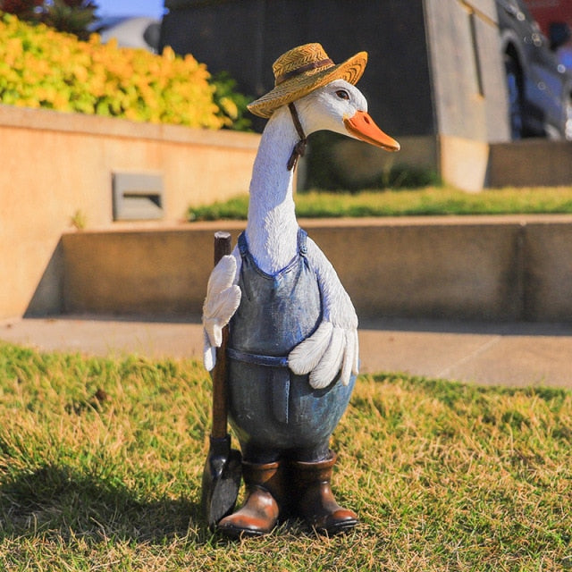 Farmer Duck Garden Statue - GlamTron