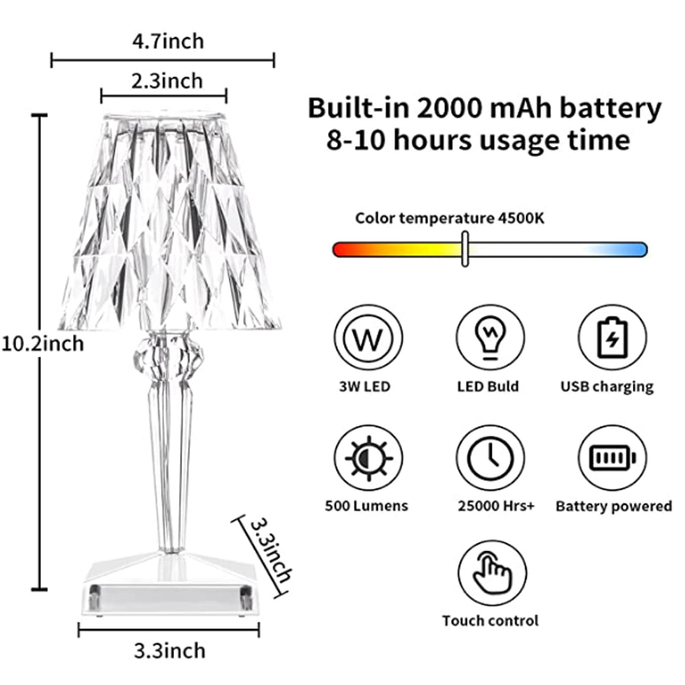 Diamond-Style Table Lamp