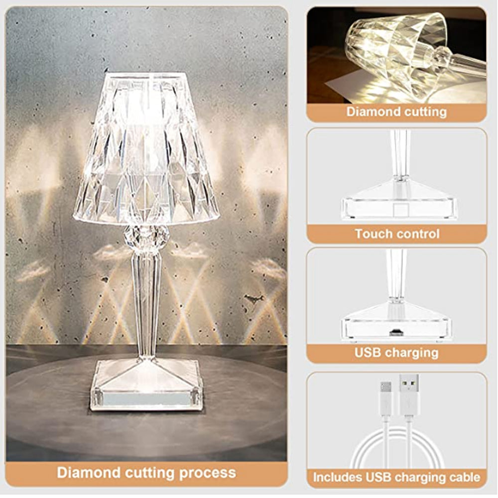 Diamond-Style Table Lamp