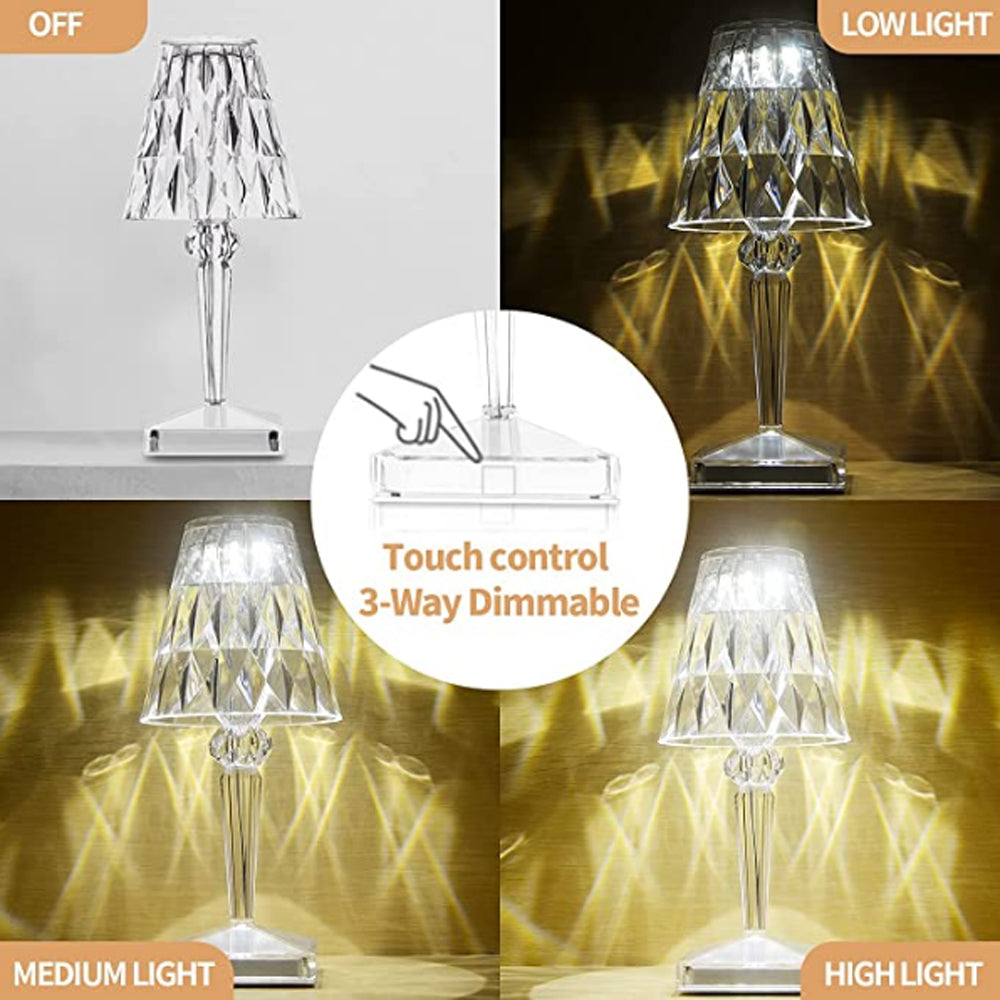 Diamond-Style Table Lamp